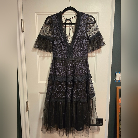 Needle & Thread Midsummer lace midi dress in black - Picture 7 of 9